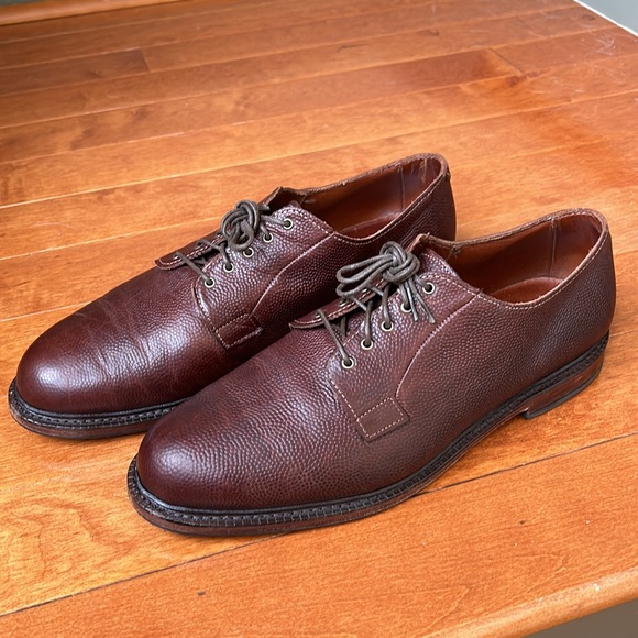 Allen Edmonds Gridiron 4103 Derby Brown Football Grain Leather Size 12 Men Shoes - Picture 4 of 11